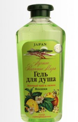 Гель для душа, Лучшие рецепты мира 350 мл Зеленый чай и лимон